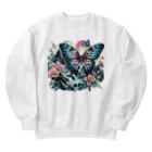 momonekokoの艶やかな世界で踊る蝶 Heavyweight Crew Neck Sweatshirt