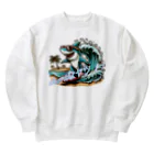 風来のSharkなヤツ!! Heavyweight Crew Neck Sweatshirt