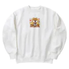 メアリーの可愛らしい表情の柴犬が感謝の気持ちを込めて Heavyweight Crew Neck Sweatshirt