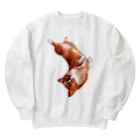 chikuwa_bのおなかなでて Heavyweight Crew Neck Sweatshirt