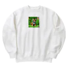 toto444のピクセル絵　子供とら Heavyweight Crew Neck Sweatshirt