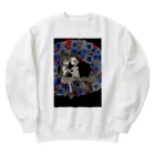 mermaidの人魚とフラワーリース Heavyweight Crew Neck Sweatshirt