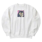 burebiの怒る猫 Heavyweight Crew Neck Sweatshirt