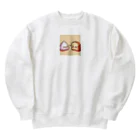 kawaii和食のおにぎりVS食パンの戦い Heavyweight Crew Neck Sweatshirt