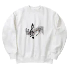 cocomomo777の音楽　音符 Heavyweight Crew Neck Sweatshirt