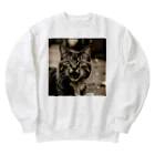 安達聖也の怒ってるネコ Heavyweight Crew Neck Sweatshirt