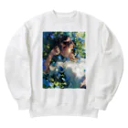 AQUAMETAVERSEの寝ぼけ顔　なでしこ1478 Heavyweight Crew Neck Sweatshirt