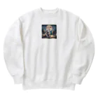 Yuya-Naganoの満月に吠える子供の狼 Heavyweight Crew Neck Sweatshirt