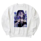 AQUAMETAVERSEの花菖蒲の優美な香り　BLUE PLUM  691 Heavyweight Crew Neck Sweatshirt