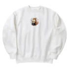 nono_0703の太鼓・ネコ Heavyweight Crew Neck Sweatshirt