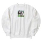 ganeshaのフェンシングをする白黒のゴリラ Heavyweight Crew Neck Sweatshirt