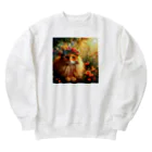 Y m @Y's shopのメインクーンと花冠 Heavyweight Crew Neck Sweatshirt