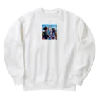 ウエディング♡カップルグッズのPIXAR風カップル Heavyweight Crew Neck Sweatshirt