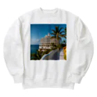  "Happy smile shonanの南国ヤシの木 Heavyweight Crew Neck Sweatshirt