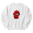 abc villageのトイプードル　レッド Heavyweight Crew Neck Sweatshirt