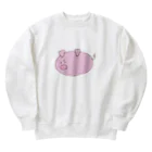 Hanamari のあたち、怒ってます　byぶた Heavyweight Crew Neck Sweatshirt