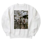 tksの春の顔サクラ Heavyweight Crew Neck Sweatshirt