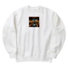 美女 アニメ 風景 おすすめの広大な日本庭園 Heavyweight Crew Neck Sweatshirt