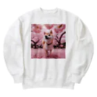 noririnoの桜犬 Heavyweight Crew Neck Sweatshirt