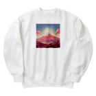 AQUAMETAVERSEの赤富士希望の印　なでしこ1478 Heavyweight Crew Neck Sweatshirt