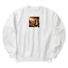 neYunの夕暮れの風景を彩る、可愛らしいアリス Heavyweight Crew Neck Sweatshirt