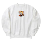 子猫カーニバルの子猫のお弁当タイム Heavyweight Crew Neck Sweatshirt