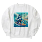 ふぇにゃんくすの波乗りファンキーたま Heavyweight Crew Neck Sweatshirt