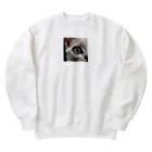 Suminekoのドアップ猫さん Heavyweight Crew Neck Sweatshirt