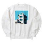 Buildingsの廃墟とスカイブルー Heavyweight Crew Neck Sweatshirt