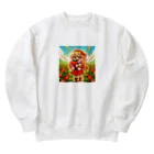 bottaの可愛い、リコピン、トマト食べてる Heavyweight Crew Neck Sweatshirt