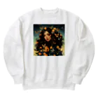 AQUAMETAVERSEの花と女と猫　なでしこ1478 Heavyweight Crew Neck Sweatshirt