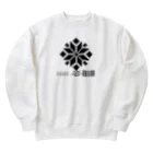 おもちショップの雪のドット結晶 Heavyweight Crew Neck Sweatshirt