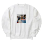 保護ねこねっこ倶楽部のスピードスターにゃんこ Heavyweight Crew Neck Sweatshirt