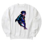 DRILLERのAI美少女サイバーパンク Heavyweight Crew Neck Sweatshirt