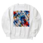 森のひよこさんshopの芸術スリスリくん Heavyweight Crew Neck Sweatshirt