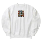 あんの自然をモチーフとしたトランプデザイン Heavyweight Crew Neck Sweatshirt