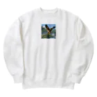 ganeshaの空中でバランスを保っているタカ Heavyweight Crew Neck Sweatshirt