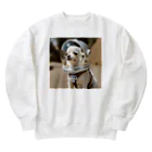 mesogiaの宇宙犬　ちわわん　Ver.2 Heavyweight Crew Neck Sweatshirt