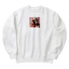 Y m @Y's shopの猫とマカロン Heavyweight Crew Neck Sweatshirt