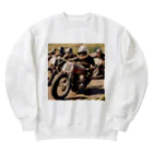 the blue seasonの疾風を切るレトロレーサー Heavyweight Crew Neck Sweatshirt