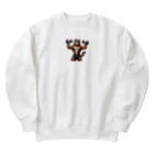 トレーニー@可愛いは正義の筋ネコ Heavyweight Crew Neck Sweatshirt