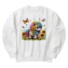 チロライショップのPretty　ミニチュアホース Heavyweight Crew Neck Sweatshirt