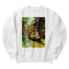 AQUAMETAVERSEの川上市場　なでしこ1478 Heavyweight Crew Neck Sweatshirt