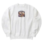 Jindyblogの働いたら負け（裏と表） Heavyweight Crew Neck Sweatshirt