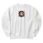 Huku5の全世界人気の柴犬 Heavyweight Crew Neck Sweatshirt