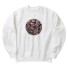 yuuyuu2024の桜とオカメインコ Heavyweight Crew Neck Sweatshirt