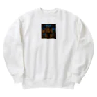 ganeshaの北米の湖のステンドグラス Heavyweight Crew Neck Sweatshirt