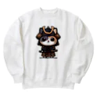 にゃんラボの武士にゃんこ２ Heavyweight Crew Neck Sweatshirt