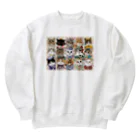 shop あこ猫犬屋のカレンダー猫1月2月 Heavyweight Crew Neck Sweatshirt