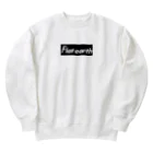 Mappila SHOPのFlatearth Box Logo (BLACK) フラットアース ボックスロゴ(ブラック) Heavyweight Crew Neck Sweatshirt